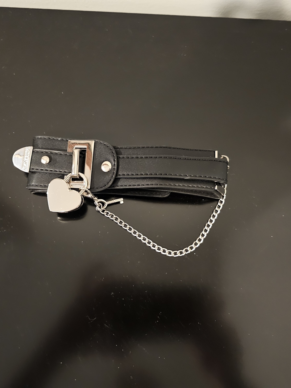 Killstar Black Heart Charm Chain Necklace